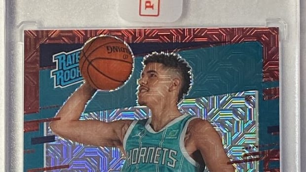2020-21 Donruss Optic LAMELO BALL Hornets Rated  Rookie Encased Choice Auto SP