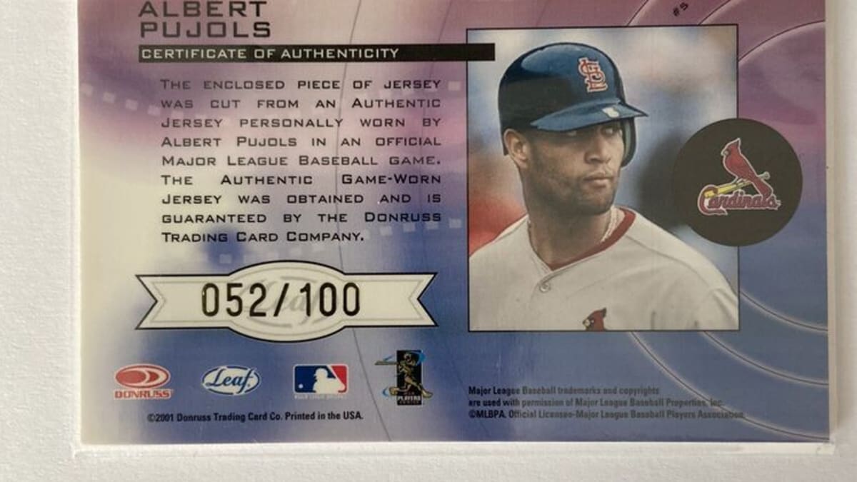 Albert Pujols Sports Card Sets New Record with $5,000 List Price