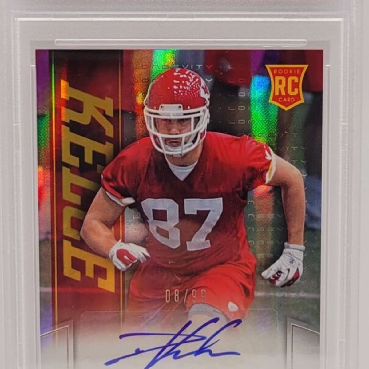 Travis Kelce Kansas City Chiefs Autographed 2020 Panini Football