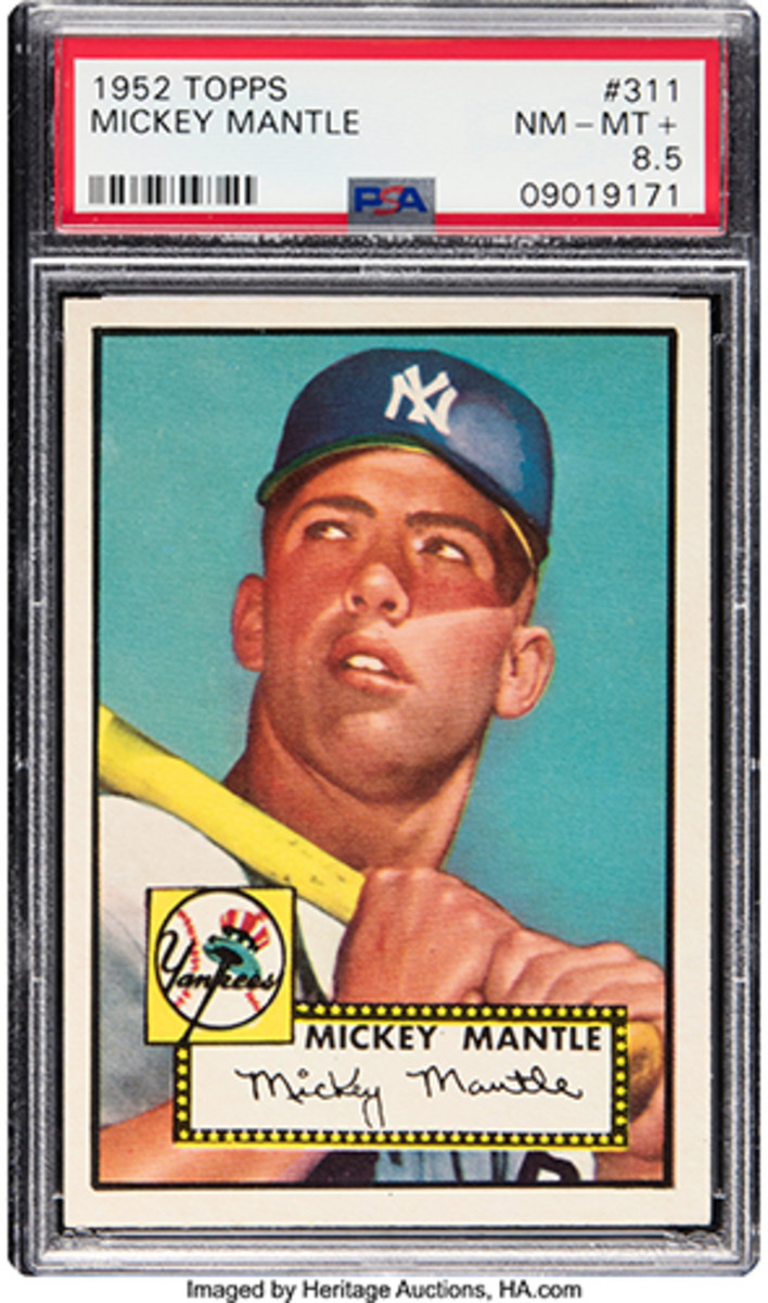 A 1952 Mickey Mantle PSA 8.5 set a record for the grade.