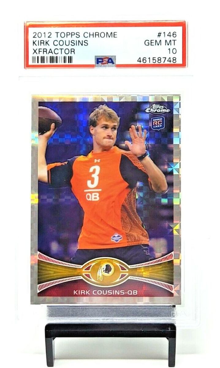 2012 Topps Chrome XFRACTOR RC Vikings KIRK COUSINS Rookie Card PSA 10 - Pop 35