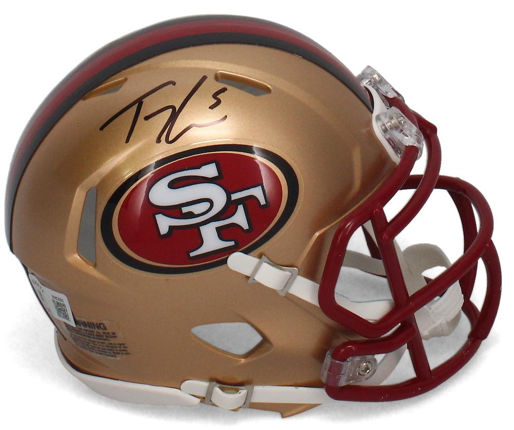 Trey Lance Signed 49ers Speed Mini Helmet (Beckett)