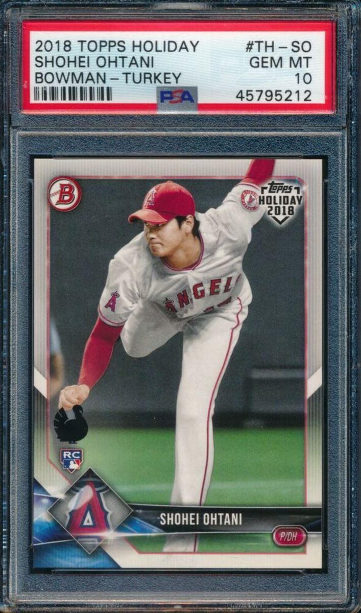 PSA 10 SHOHEI OHTANI 2018 TOPPS BOWMAN HOLIDAY TURKEY PARALLEL #/35 RC GEM MINT