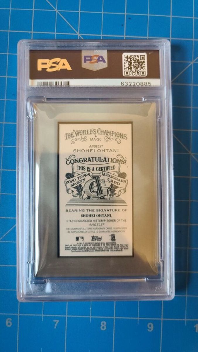 Shohei Ohtani Autograph /5 Gold Ink Auto Topps Allen & Ginter X #MA-SO PSA 9