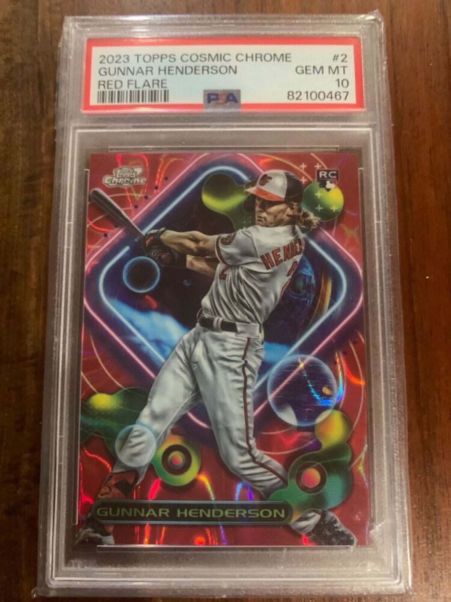 Gunnar Henderson Topps Cosmic Chrome #2Red Flare 4/5 PSA10 Pop 1