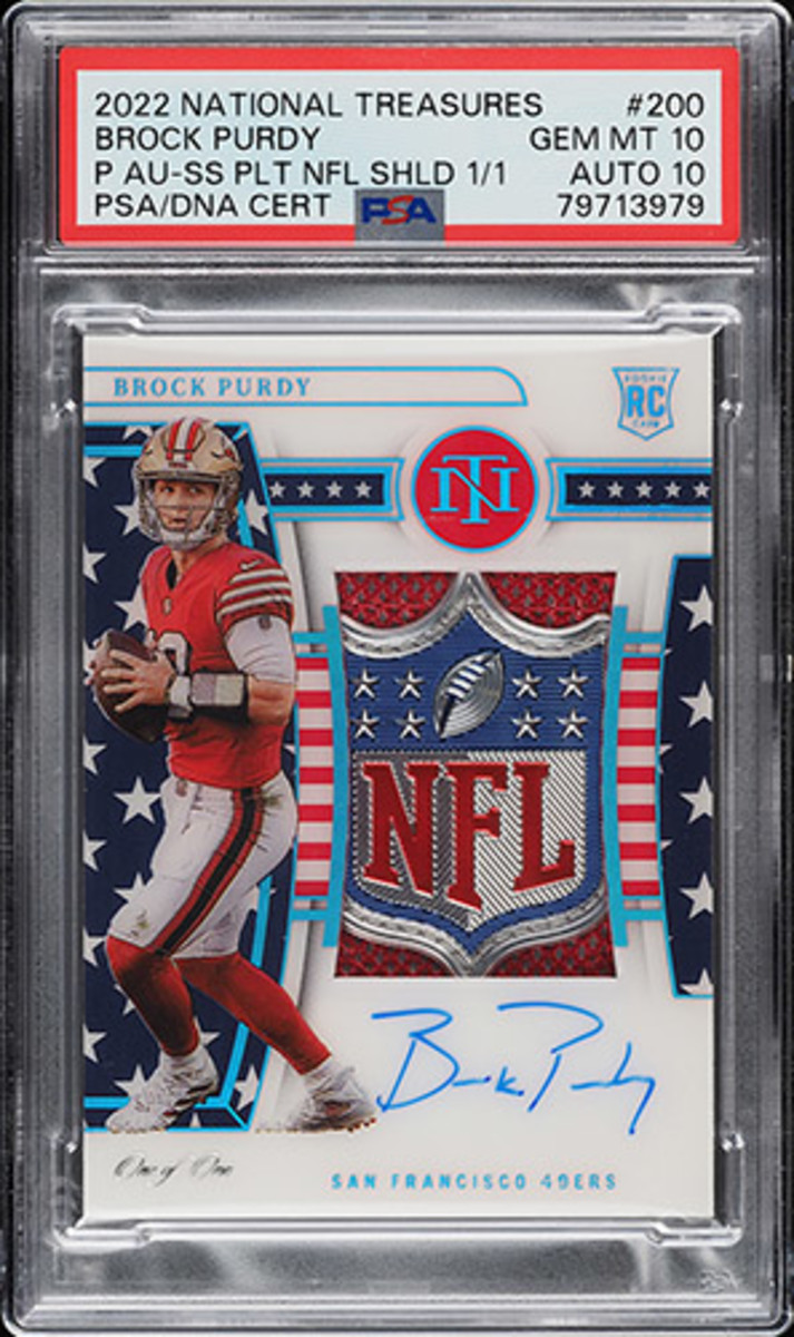 Brock Purdy's Platinum Shield 1/1 RPA set a 49ers record Friday night.